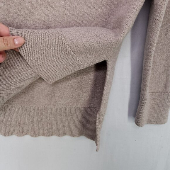 Aritzia Babaton 100% Merino Wool Sweater Size 2 Brown Soft Cozy - Picture 6 of 12